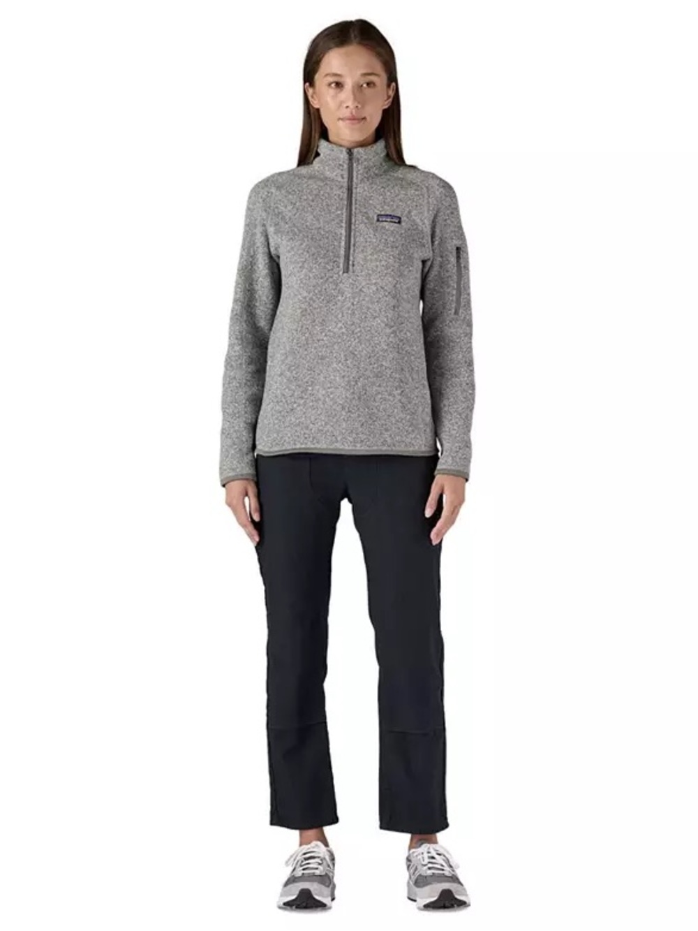 Patagonia Women's Better Sweater 1/4-Zip Fleece Pullover in Birch White Size L